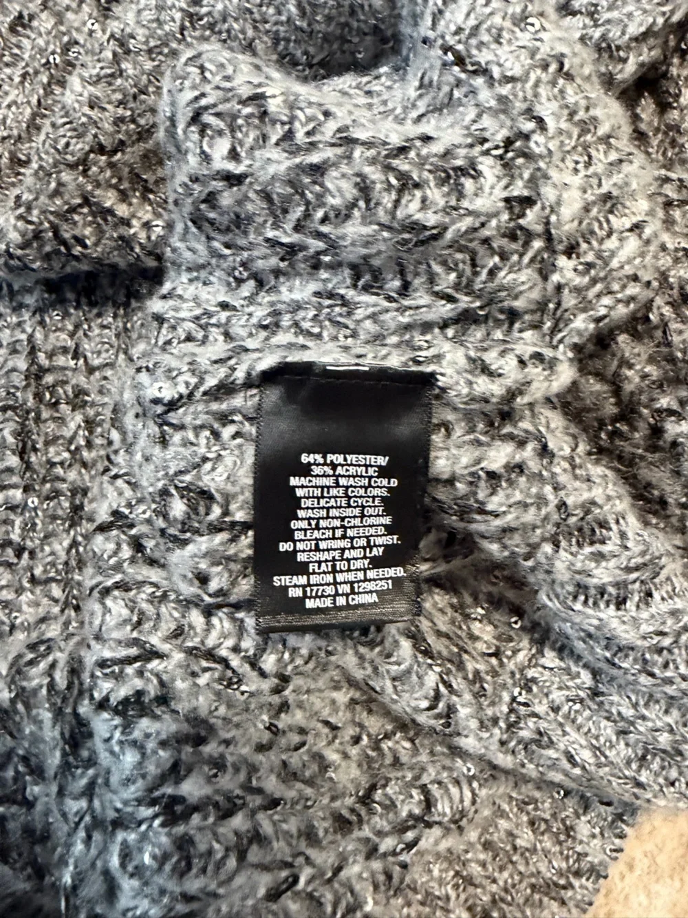 Women’s Gray/Black Tones Cozy Cowlneck Sweater